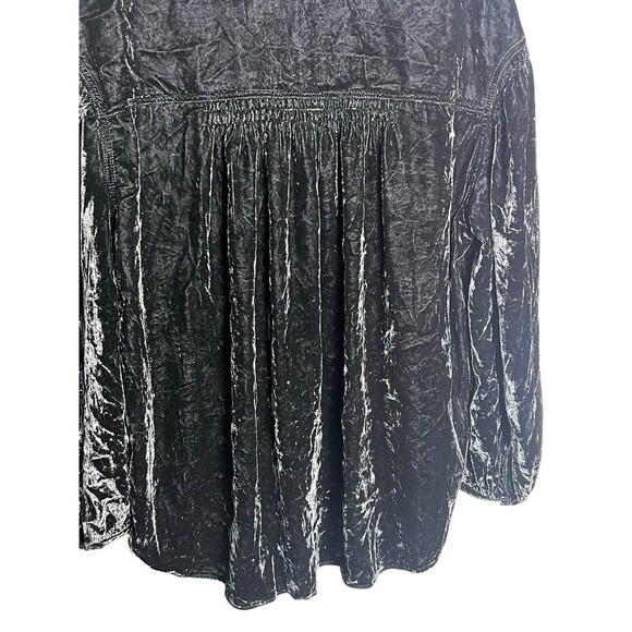 Free People We the Free Long Sleeve Button Up Oversized Tunic Top Velvet X Small - Picture 13 of 13